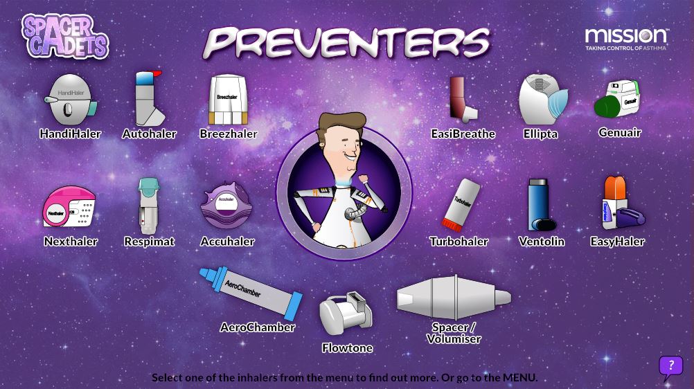preventersmenuscreen NHS Mission ABC Asthma Inhaler Technique